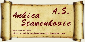 Ankica Stamenković vizit kartica